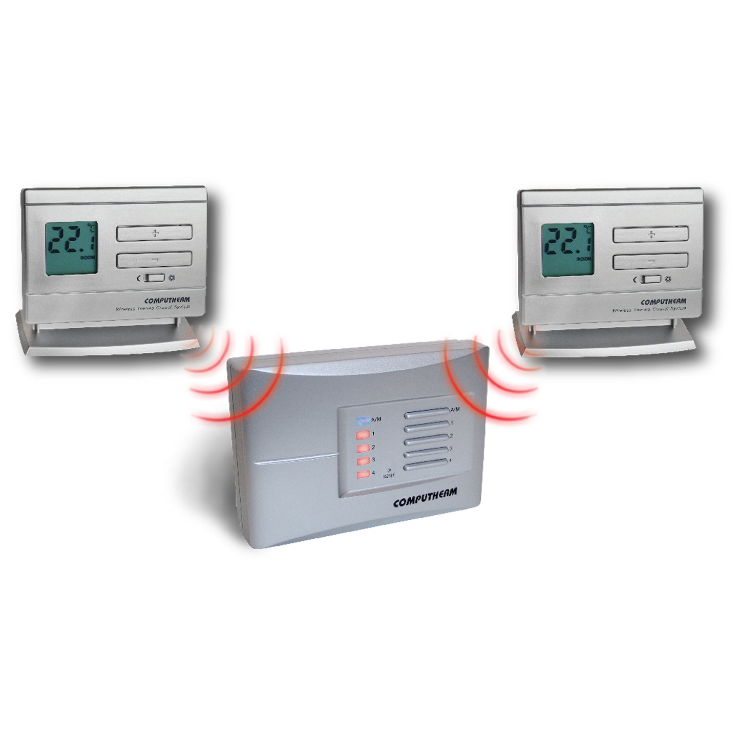 Pachet termostat multizona neprogramabil COMPUTHERM Q5RF cu radiofrecventa