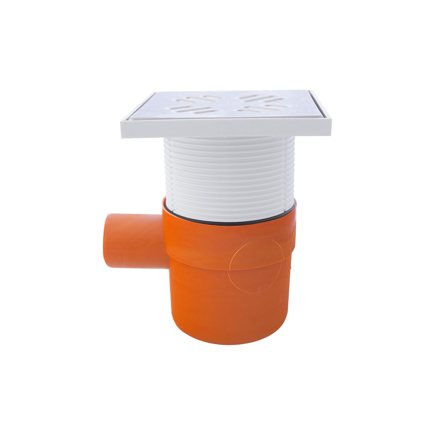 Set sifon pardoseala Styron cu o iesire laterala + inaltator cu capac inox + antispumant cu bila