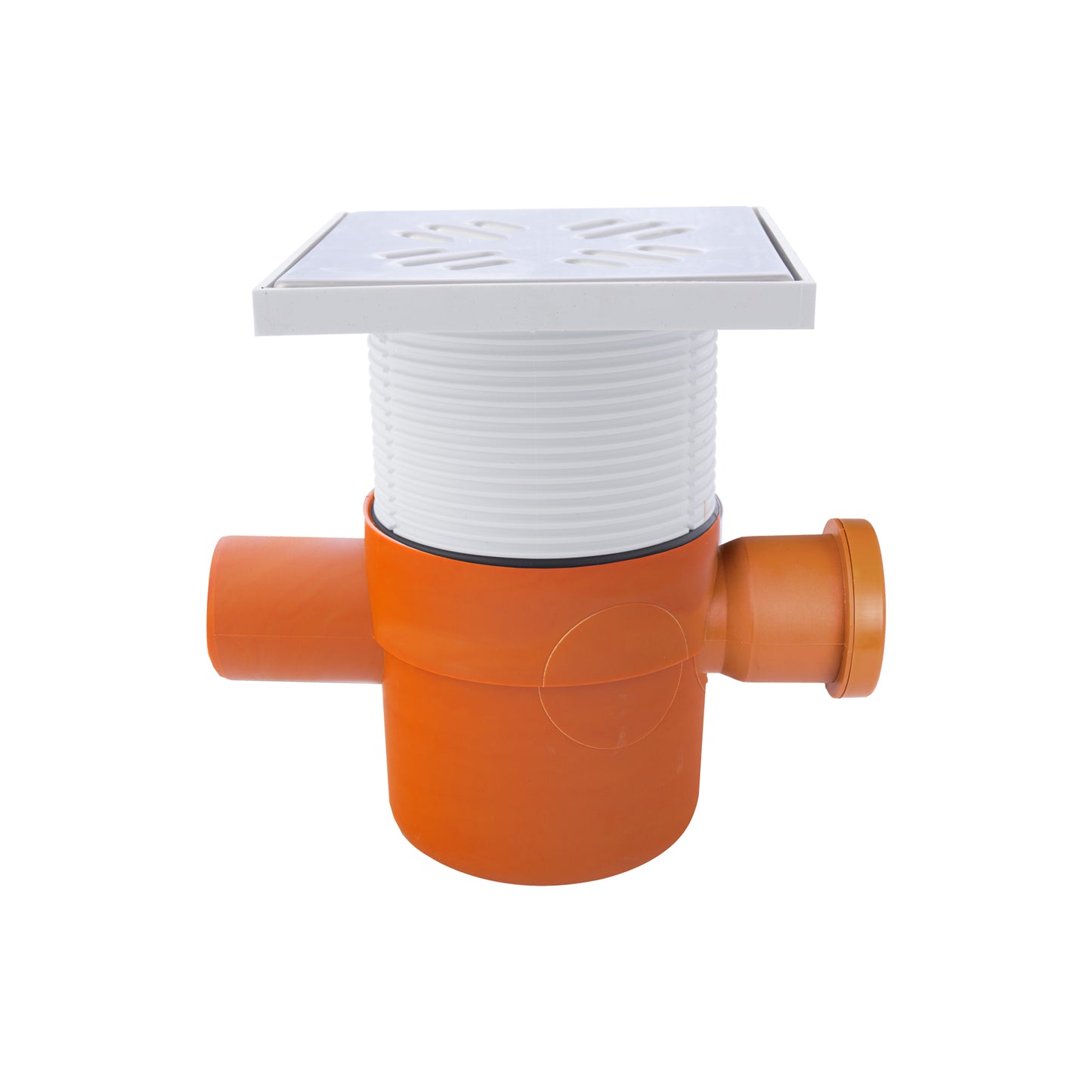 Set sifon pardoseala Styron cu o intrare si o iesire laterala + inaltator cu capac inox + antispumant cu bila