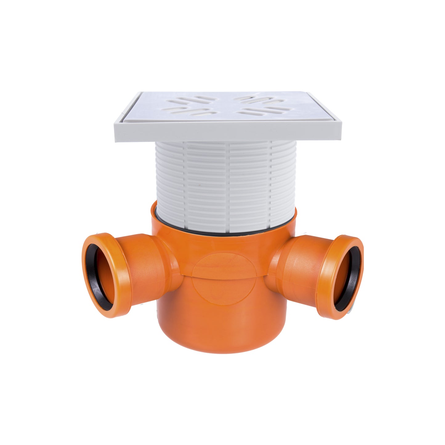 Set sifon pardoseal Styron cu doua intrari si o iesire laterala + inaltator cu capac inox + antispumant cu bila