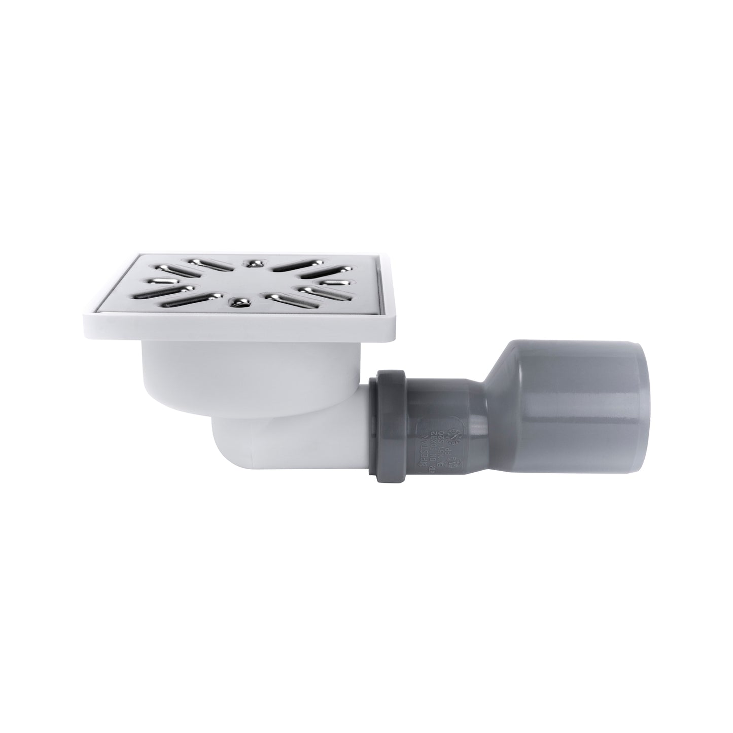 Sifon pardoseala Styron cu gratar inox, iesire laterala