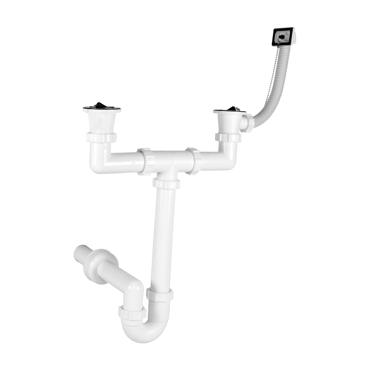 Sifon dublu tip teava cu ventil si cu preaplin - Styron