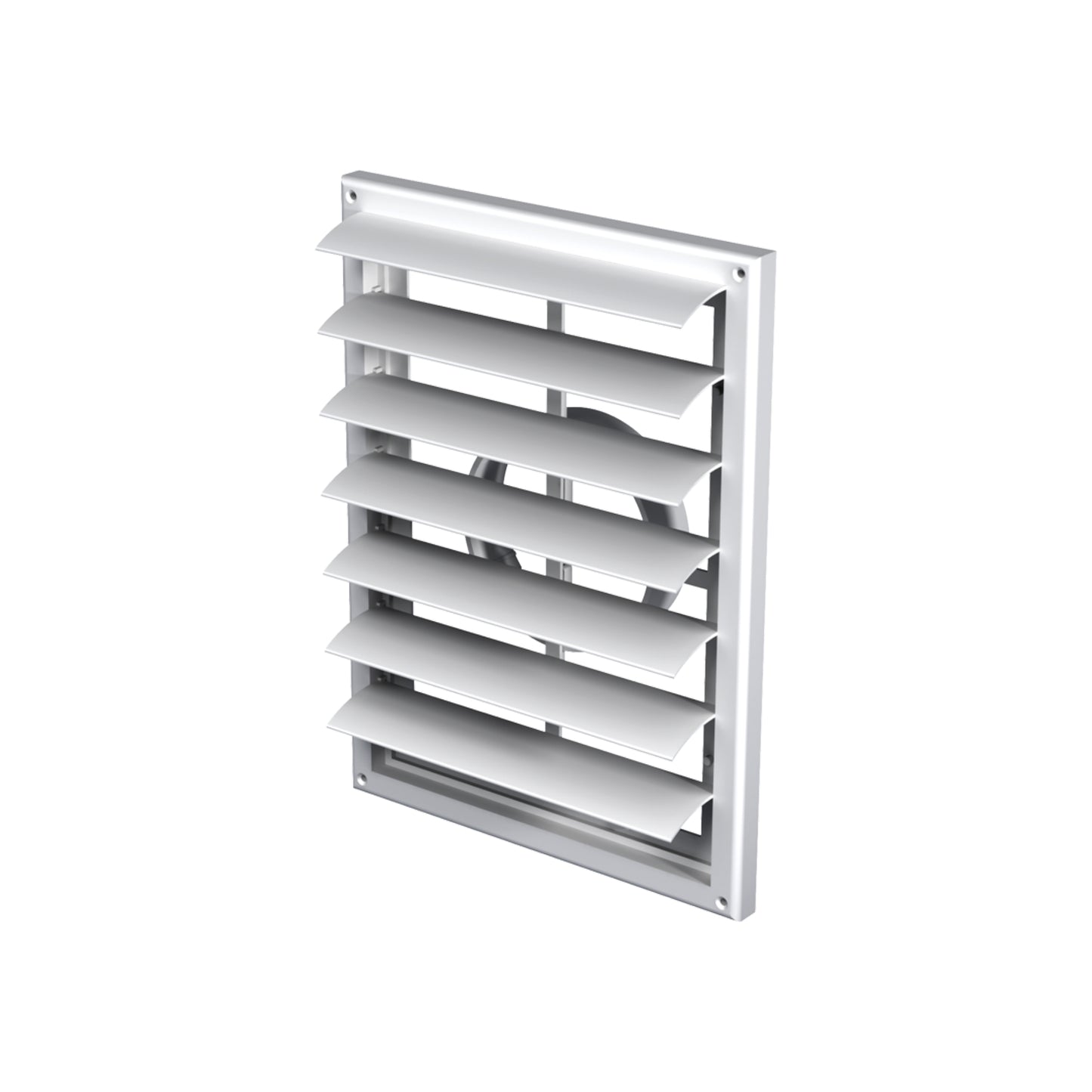 Grila PVC Vents cu jaluzele gravitationale, racord adjustabil