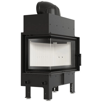 Șemineu din oţel FLOTEK M, 10kW - sticla stanga fara stalp