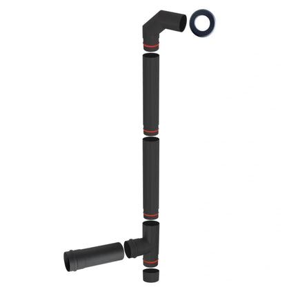 Set tubulatura peleti - Φ80 + prelungire racord 50cm