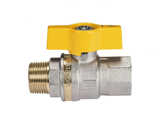Robinet cu bila interior-exterior pentru gaz cu maner tip fluture EFFEBI Italy