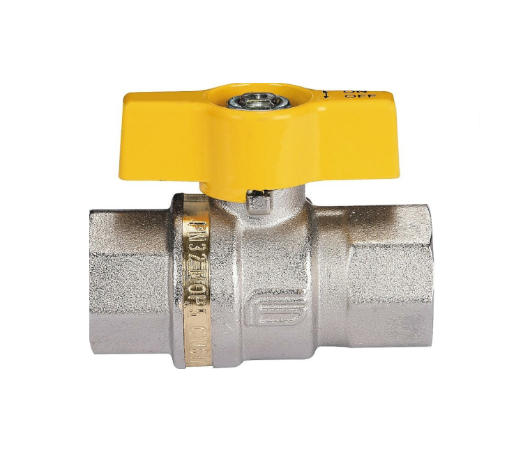 Robinet cu bila interior-interior pentru gaz cu maner tip fluture EFFEBI Italy