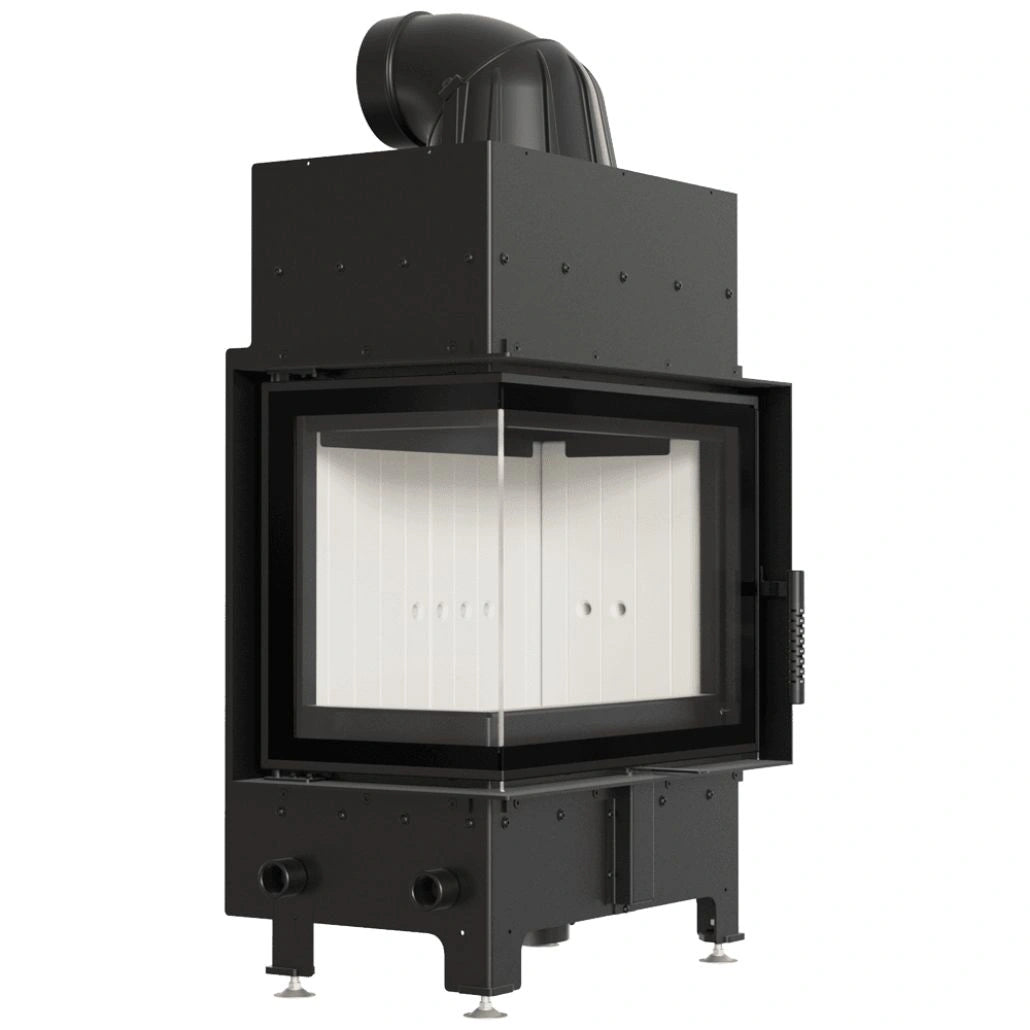 Șemineu din oţel FLOTEK S, 8kW - sticla stanga fara stalp