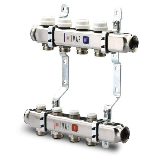 Set distribuitor inox  tur/retur 1'' EK, IVAR