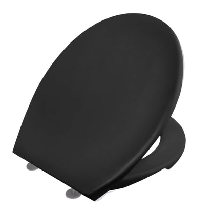 Ramă WC negru SZÁVA cu balamale material inox- Styron