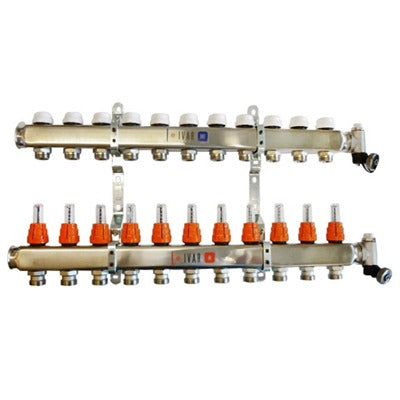 Set distribuitor inox 1" X EK, cu debitmetru, IVAR