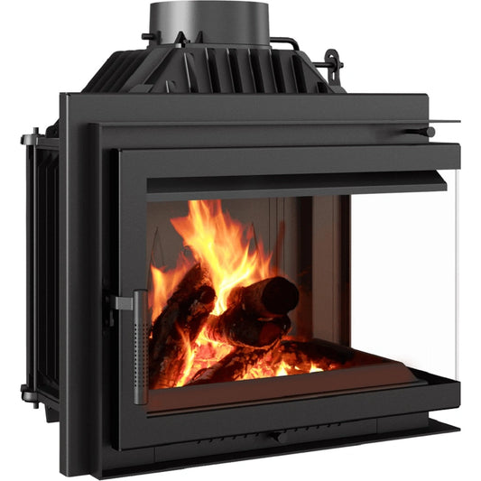 Șemineu din fonta HELTAU PLUS 8, 8kW- sticla dreapta fara stalp