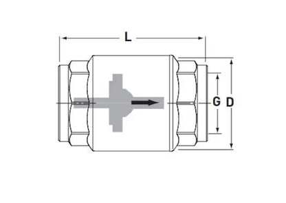Supapa retinere cu arc 1" EFFEBI Italy