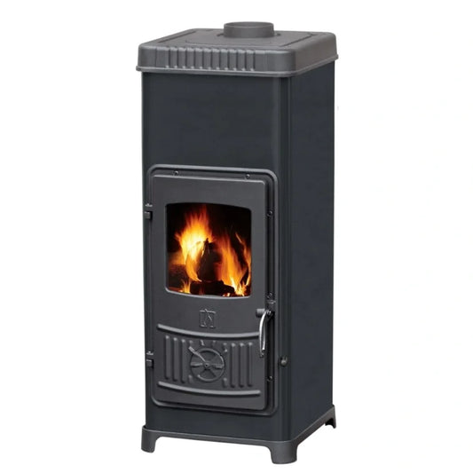 Soba de fonta + plita DONA Negru 7-9 kW