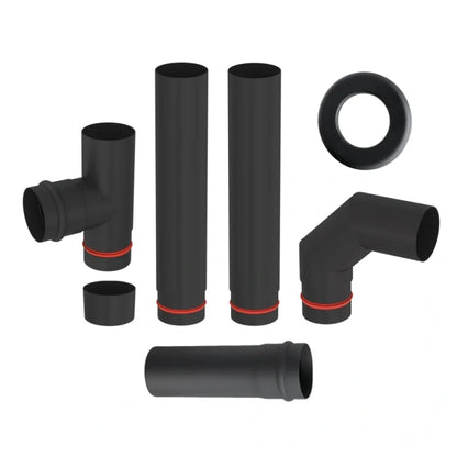 Set tubulatura peleti - Φ80 + prelungire racord 50cm